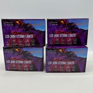 Lot Of 4 Boxes Minetom Halloween String Lights LED 100 Count 33 Feet Indoor Outd